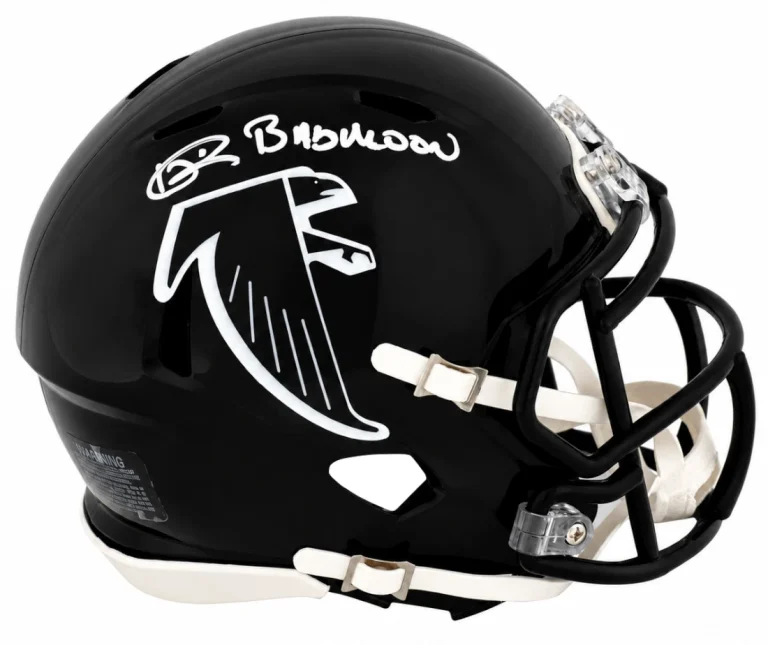Andre Rison Signed Falcons (90-02 Style) Riddell Mini Helmet w/Bad Moon (SS COA)