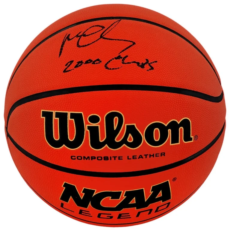 Mateen Cleaves Signed Wilson NCAA Legends Full Size Basketball w/Champs (SS COA)
