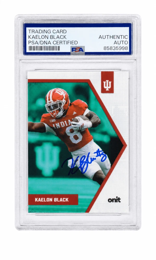 Kaelon Black Signed Indiana Hoosiers 2025 Onit Football Card #P8 - (PSA/DNA)