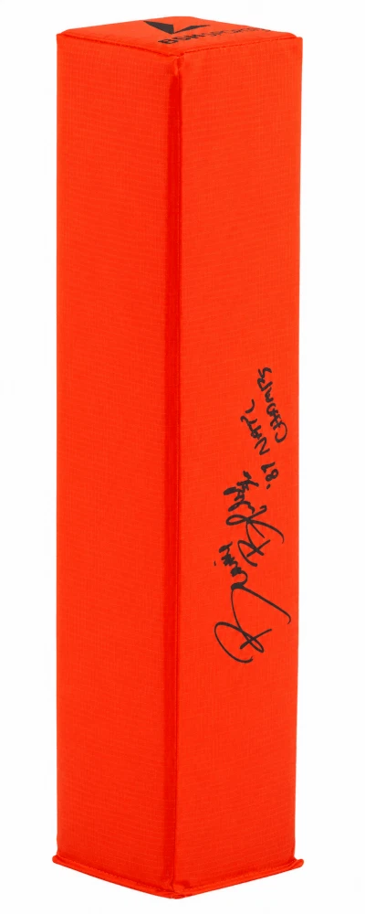 Bennie Blades Signed BSN Orange Football Endzone Pylon w/87 Champs - (SS COA)