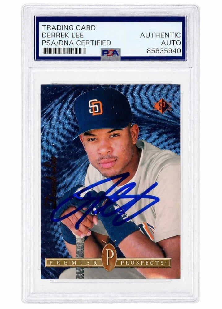 Derrek Lee Signed Padres 1994 SP Foil Rookie Baseball Card #10 - (PSA/DNA)