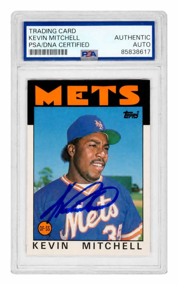 Kevin Mitchell Signed Mets 1986 Topps Traded RC Baseball Card #74T - (PSA/DNA)