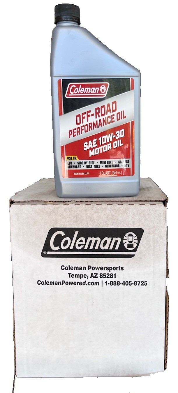 6 Pack Coleman SAE 10W-30 Off-Road Full Synthetic Motor Oil 1 QT Side By Side
