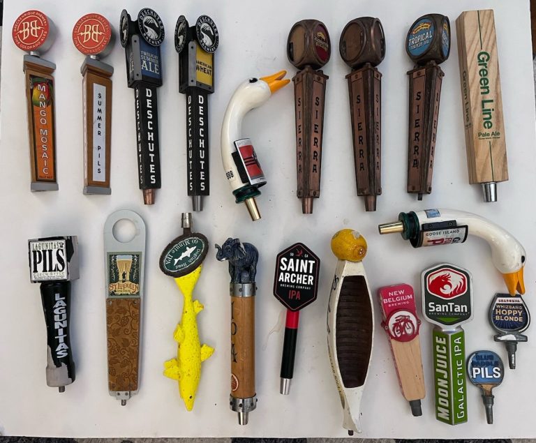 Lot Of 20 Collectable Mixed Beer Tap Handles