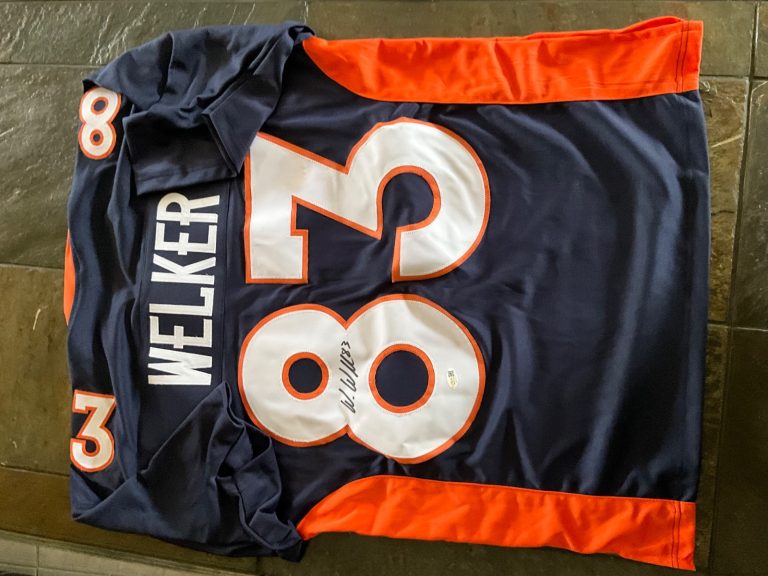 Wes Welker Signed Denver Broncos Custom Jersey Auto PSA AUTHENTIC Auto