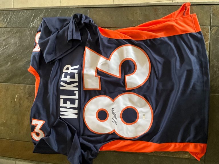 Wes Welker Signed Denver Broncos Custom Jersey Auto PSA AUTHENTIC Auto