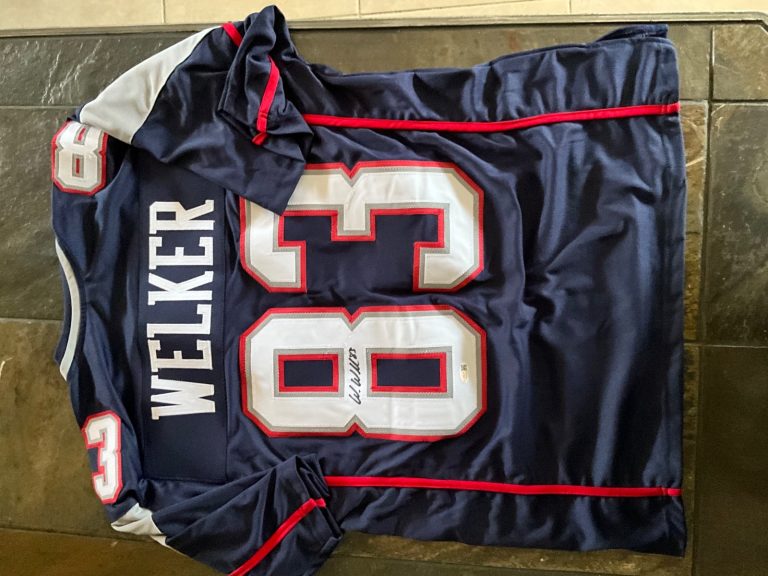 Wes Welker Signed New England Patriots Custom Jersey Auto PSA AUTHENTIC Auto