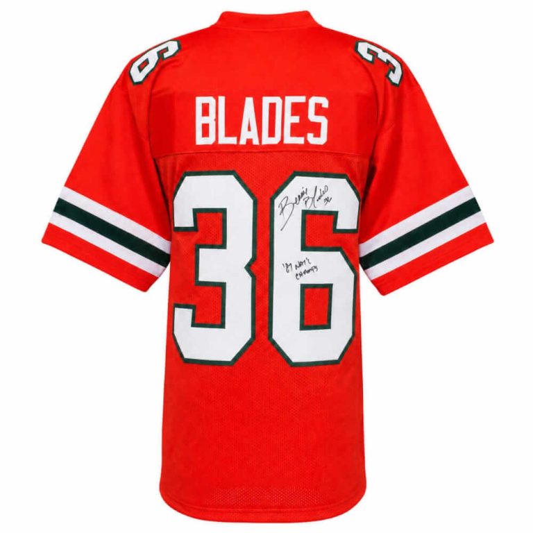 Bennie Blades Signed Orange T/B Custom College Football Jersey w/Champs (SS COA)