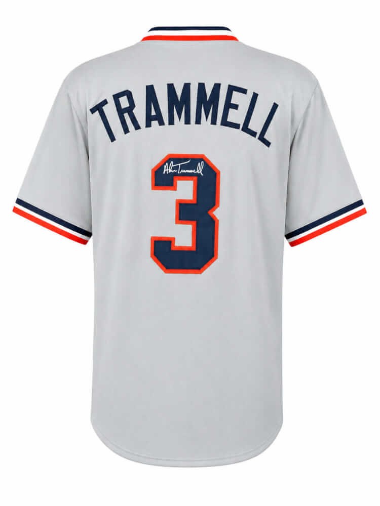 Alan Trammell (TIGERS) Signed Grey Custom Baseball Jersey - (SCHWARTZ COA)