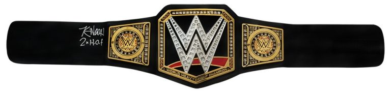 Kevin Nash Signed WWE Champion Replica Toy Wrestling Belt w/2x HOF - (SS COA)