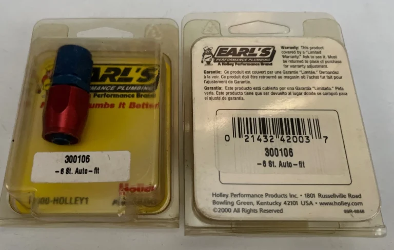 Earls 300106ERL Auto-Fit Hose End Fitting Straight 6AN Hose, 6AN Female, Red