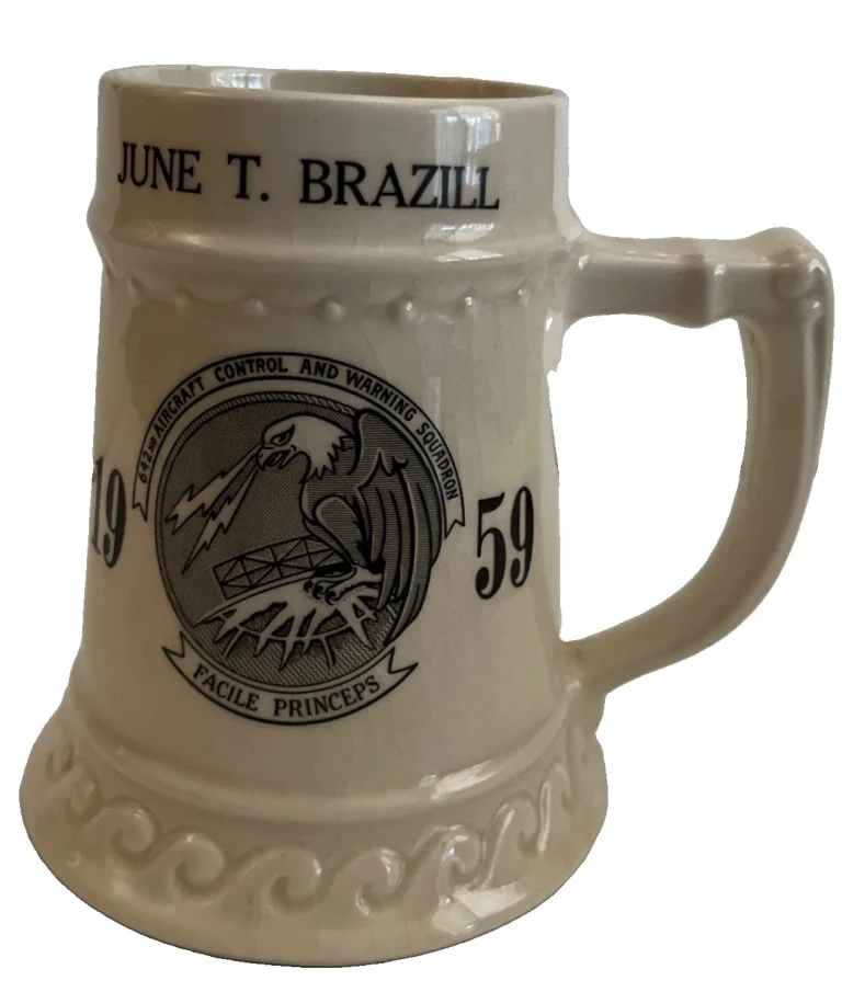 1959 642nd Aircraft Control & Warning Squadron BEER STEIN Mug US Air Force Radar