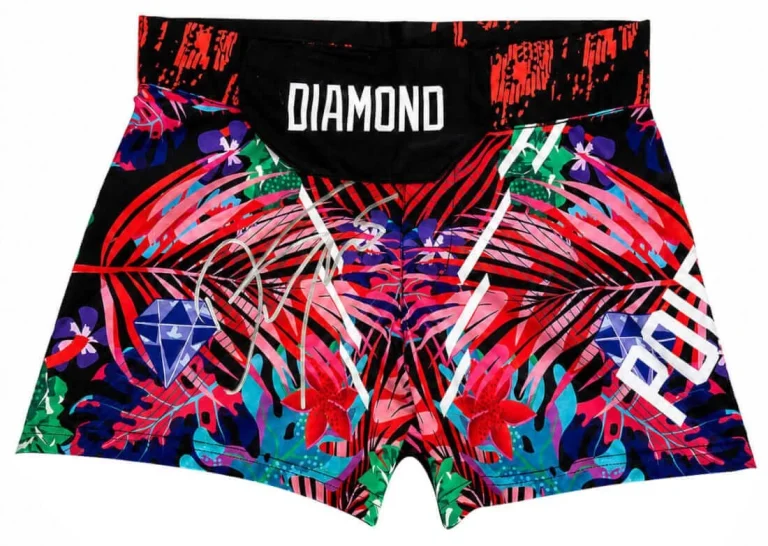 Dustin Poirier Signed MMA Multi Color Fighting Shorts - (SCHWARTZ SPORTS COA)