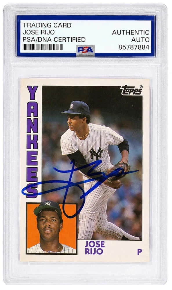 Jose Rijo Signed Yankees 1984 Topps Traded RC Baseball Card #100T - (PSA/DNA)