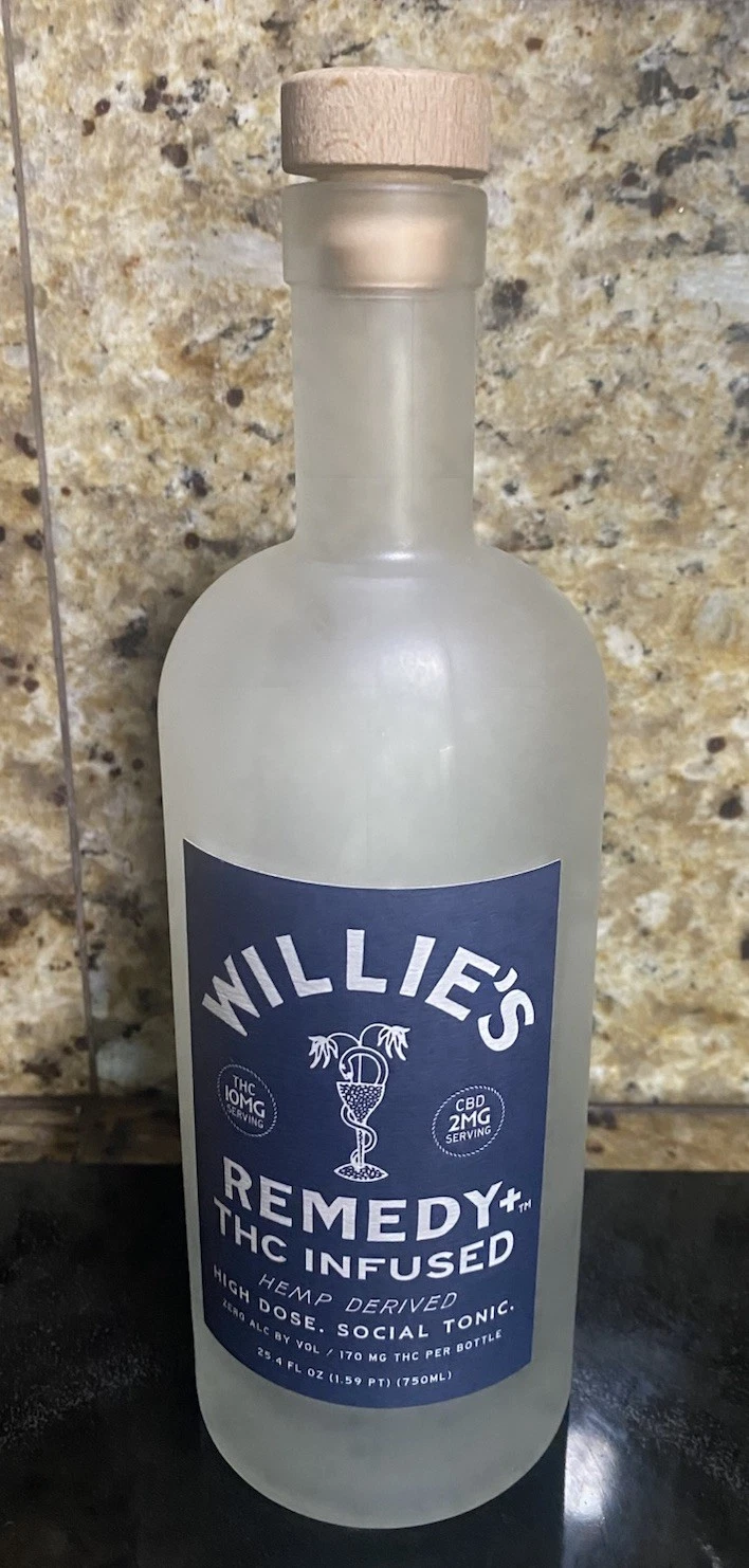 Empty Bottle Willie's Nelson Remedy THC Infused 10mg Social Tonic 750ml