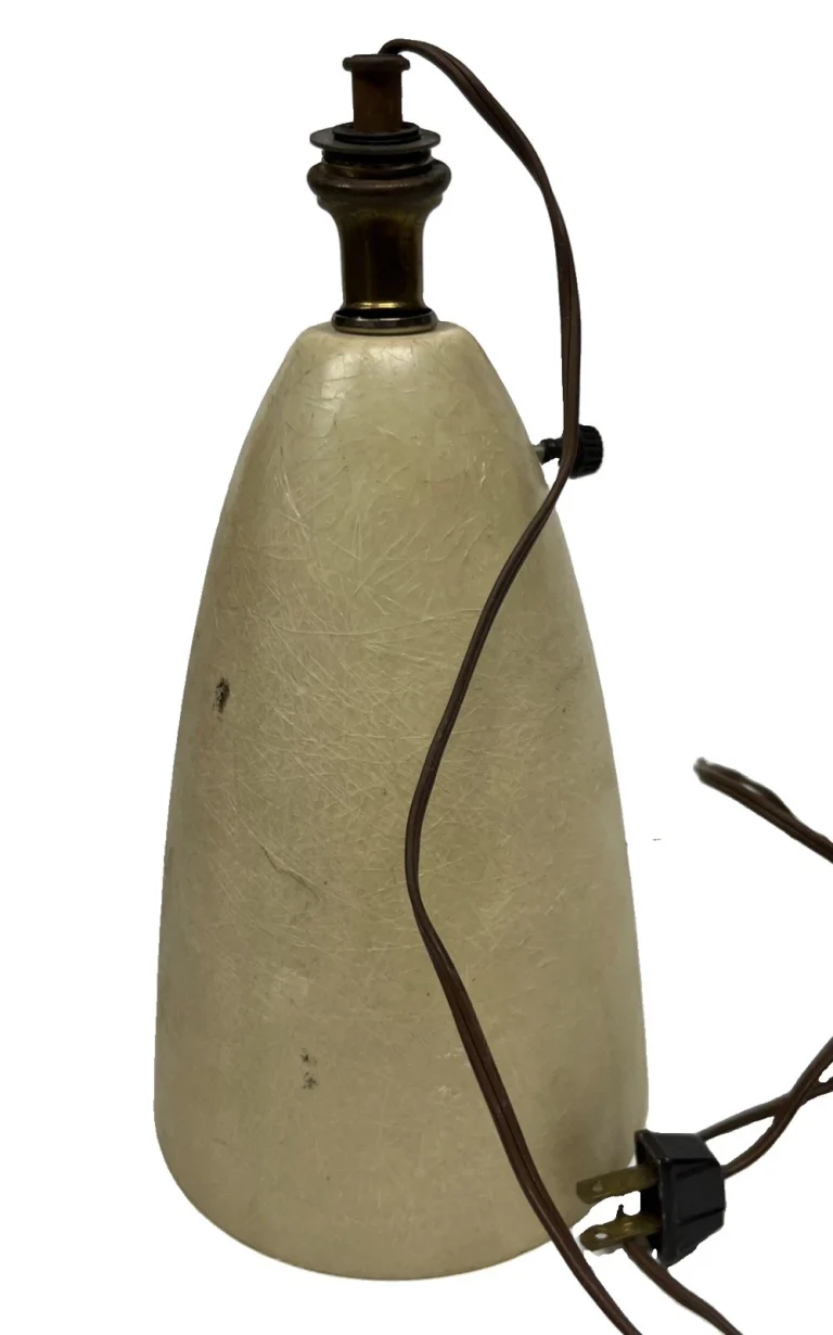 Vintage MC Spaghetti Spun Fiberglass Pendant Ceiling Light Fixture for Refurbish