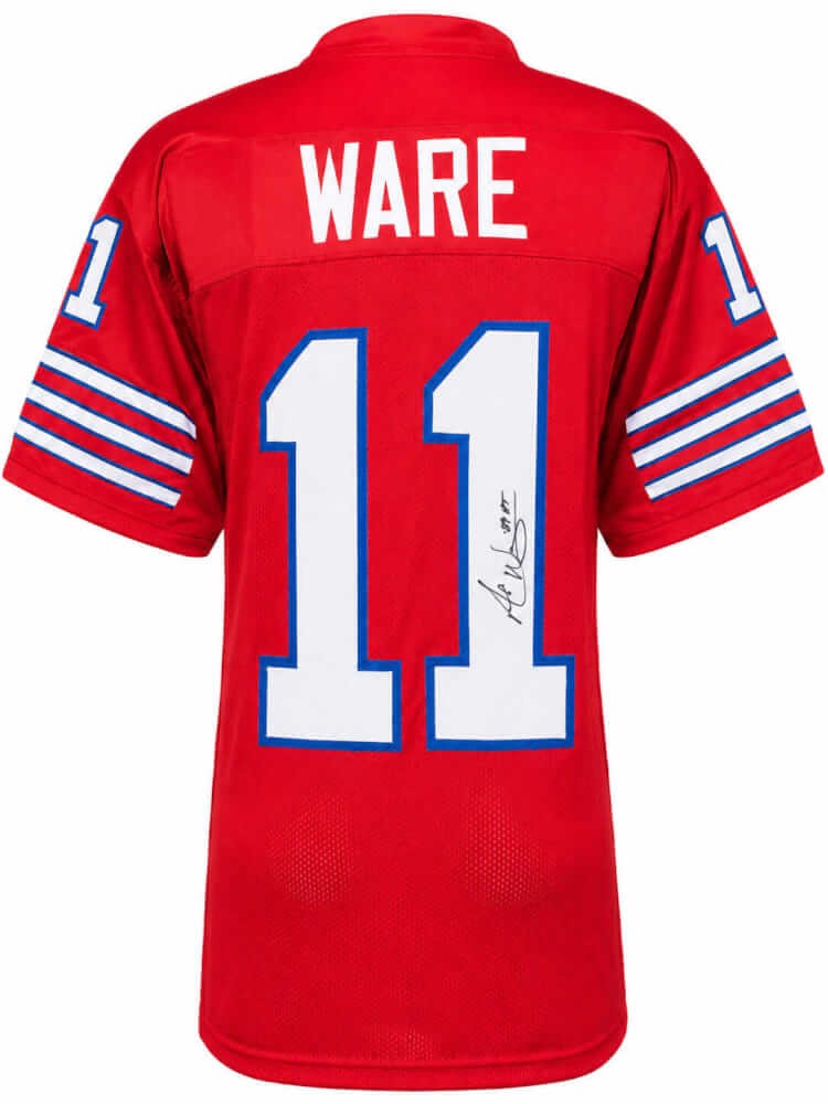 Andre Ware Signed Red Custom College Football Jersey w/89'HT - (SCHWARTZ COA)