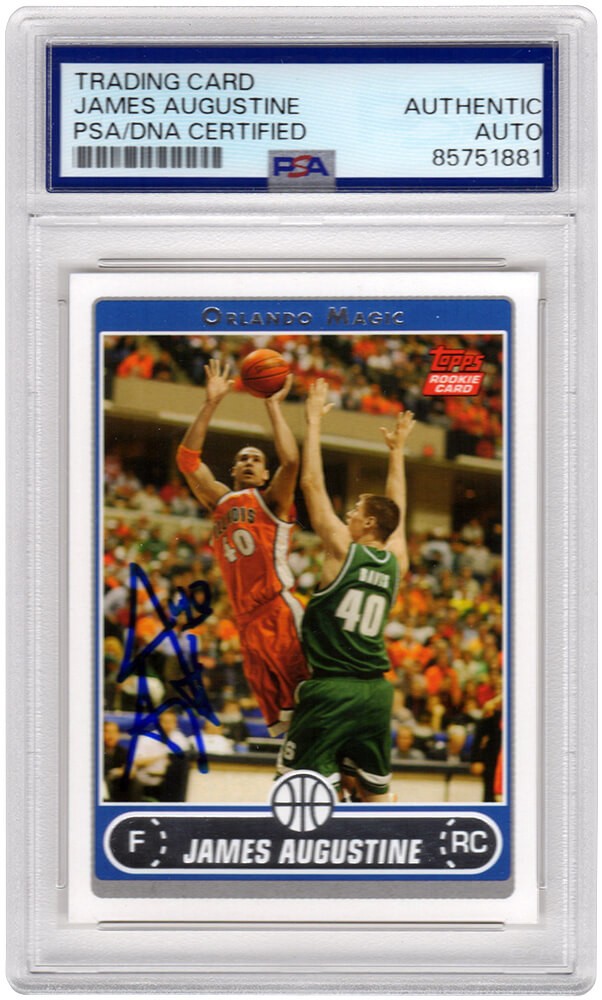 James Augustine Signed Magic 2006 Topps Rookie Basketball Card #237 - (PSA/DNA)