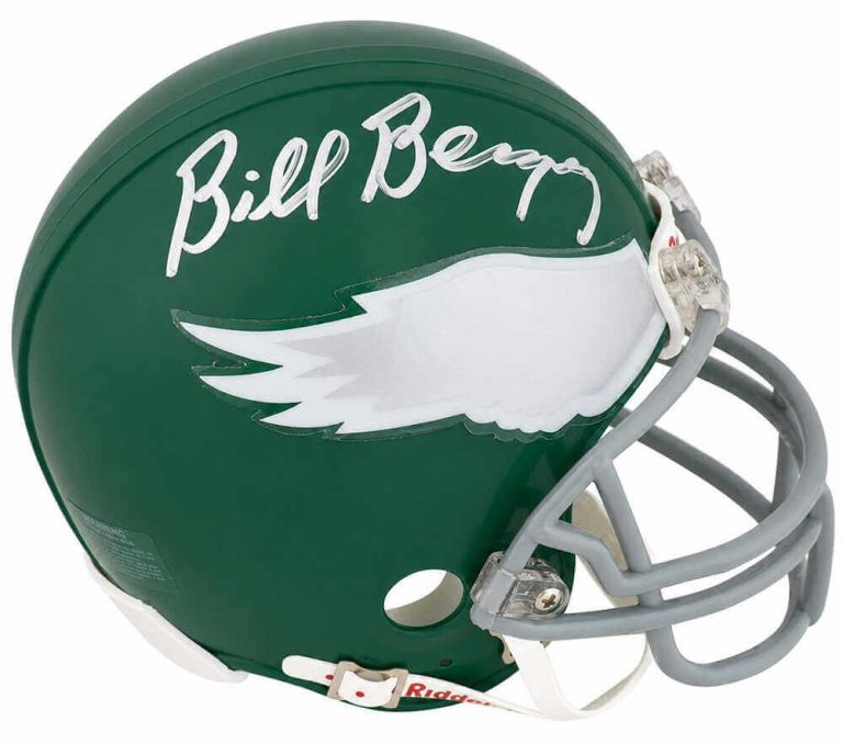 Bill Bergey Signed Eagles Throwback Riddell (VSR4) Mini Helmet - (SCHWARTZ COA)