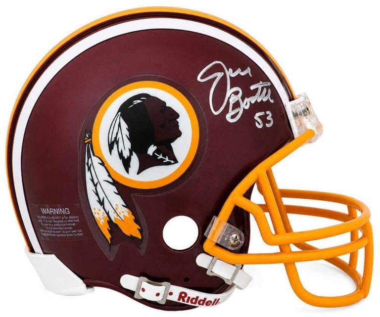 Jeff Bostic Signed Redskins Throwback Riddell (VSR4) Mini Helmet -(SCHWARTZ COA)