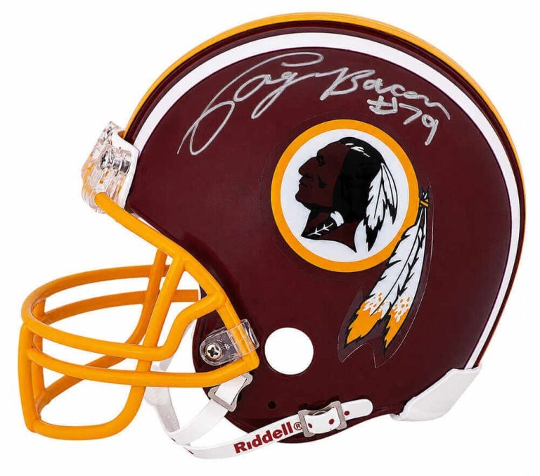 Coy Bacon Signed Washington Throwback Riddell (VSR4) Mini Helmet -(SCHWARTZ COA)