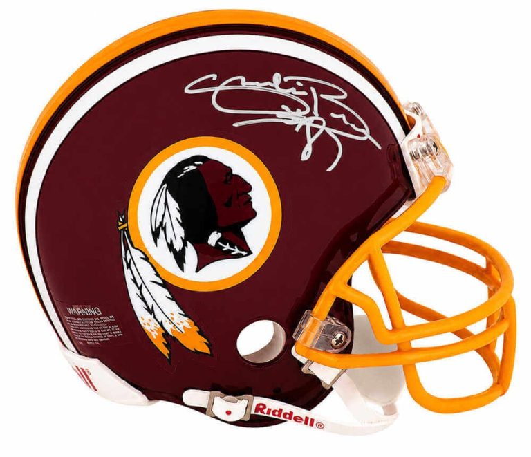 Charlie Brown Signed Redskins T/B Riddell (VSR4) Mini Helmet - (SCHWARTZ COA)