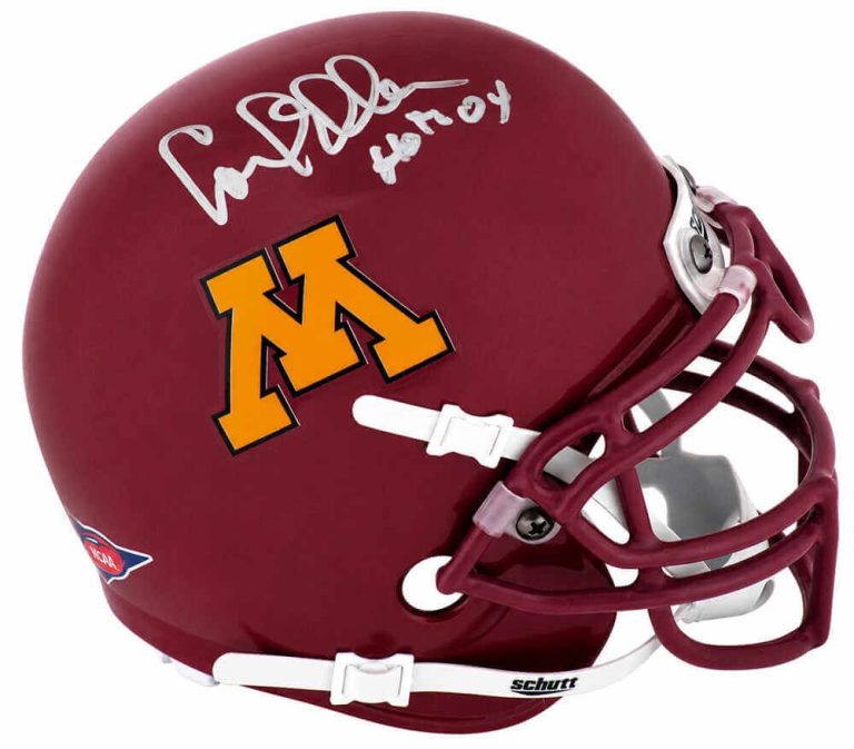 Carl Eller Signed Minnesota Golden Gophers Schutt Mini Helmet w/HOF'04 -(SS COA)