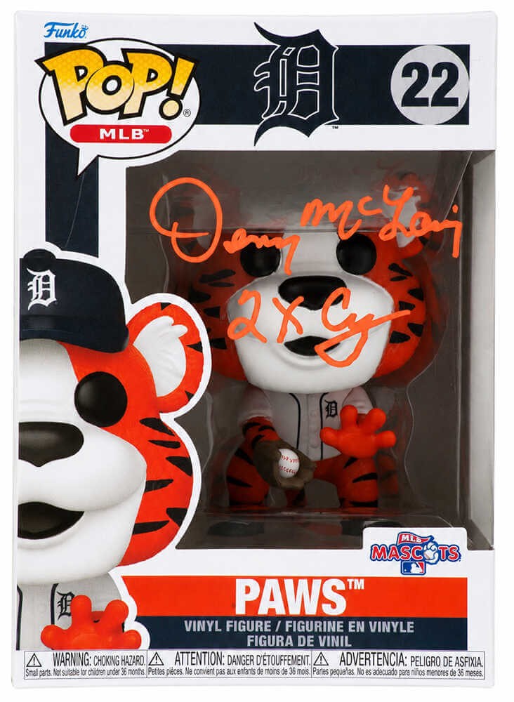 Denny McLain Signed Detroit Tigers 'Paws' MLB Funko Pop Doll #22 w/CY - (SS COA)