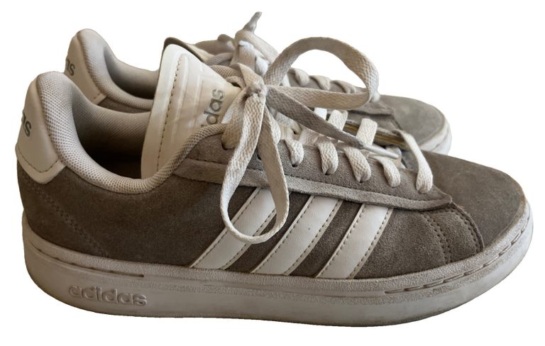Adidas Campus Gray White Tennis Shoes Size 6 1/2 Ortholite Athletic Sneakers