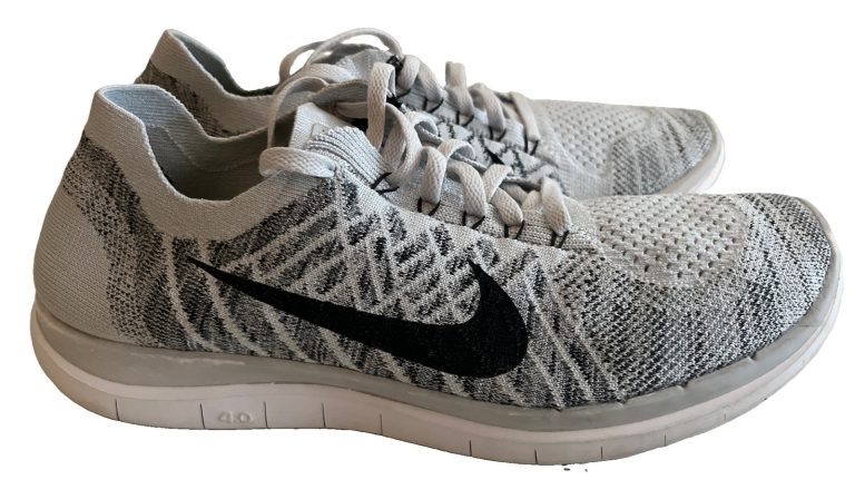 Nike Free 3.0 Flyknit Shoes Mens Size 10.5 Gray Running Barefoot Ride 717075-005