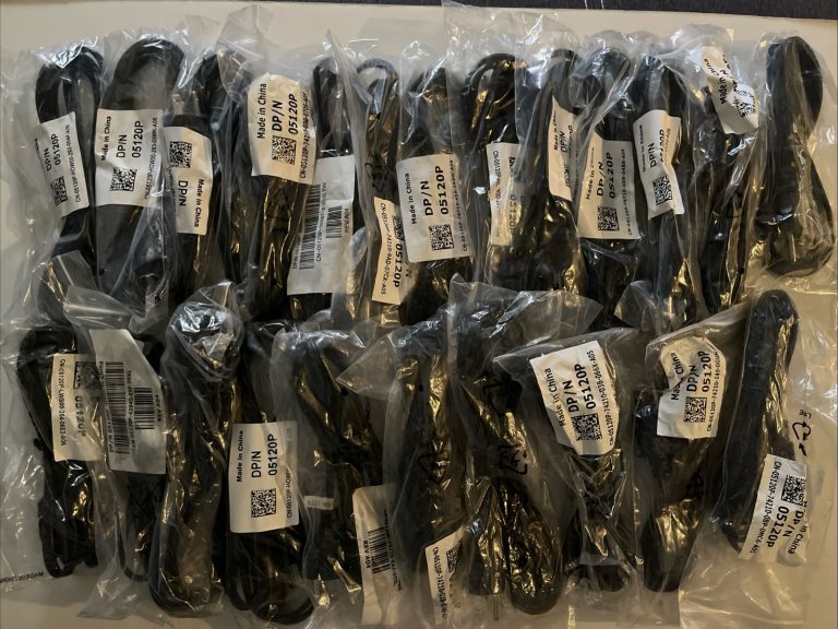 Lot of 46 New Dell 6ft Standard 3-Prong Computer Power Cables 05120P 5120P - New