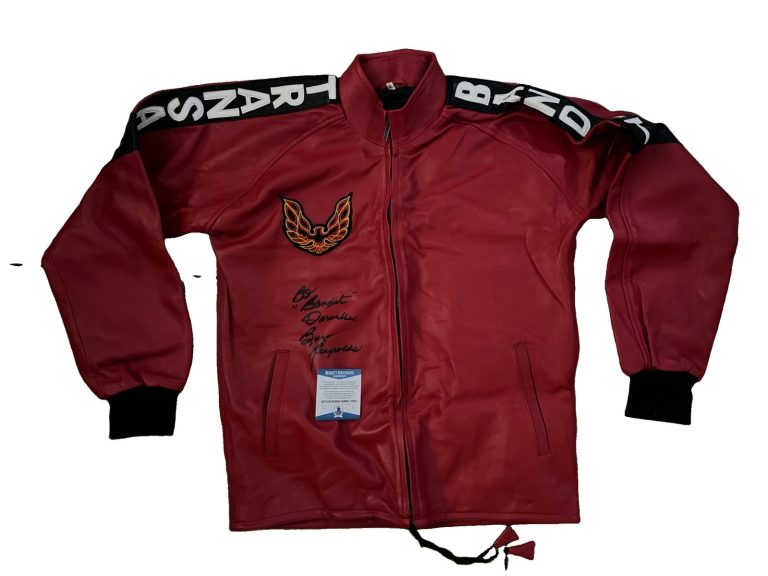 Burt Reynolds Signed Smokey & The Bandit Leather Coat W Full Character Name BAS