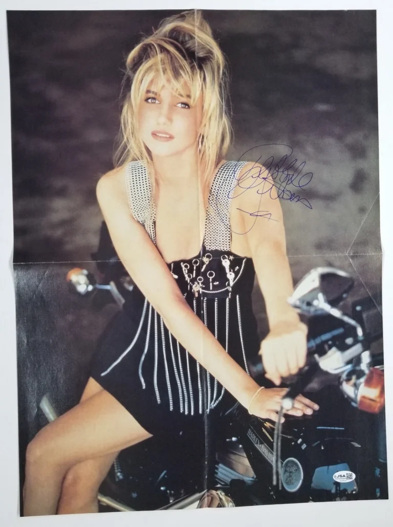 Debbie Gibson pop star REAL hand SIGNED Mag Foldout Poster JSA COA Autographed