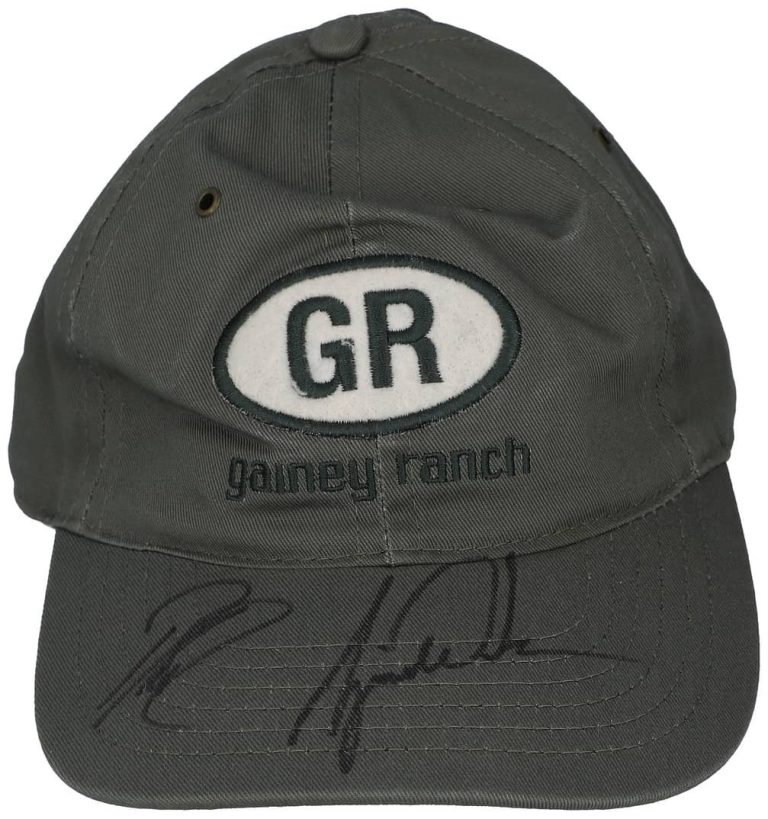 Tiger Woods & Davis Love III Dual Signed Golf Hat Beckett BAS LOA