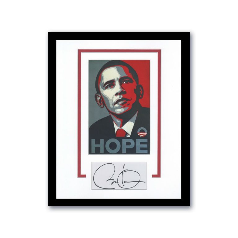 Barack Obama '44th President' AUTOGRAPH Signed Custom Framed 11x14 Display C LOA