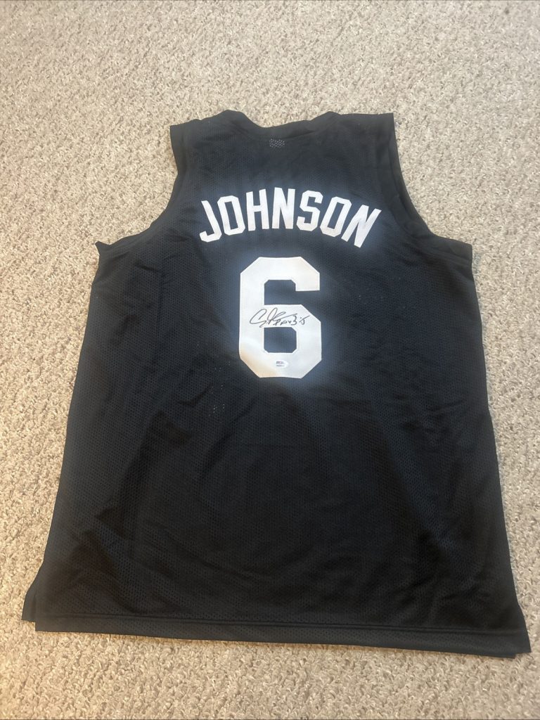 SAN ANTONIO SPURS- AVERY JOHNSON SIGNED AUTOGRAPH JERSEY PSA COA BASKETBALL NBA