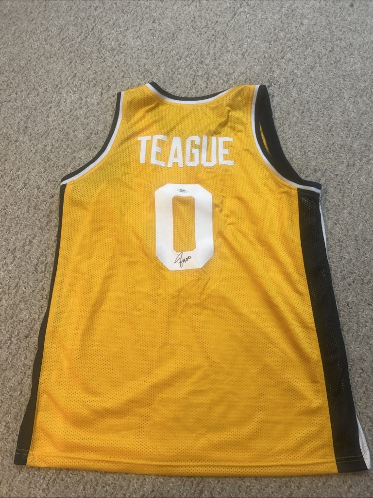 WAKE FOREST DEMON DEACONS- JEFF TEAGUE SIGNED AUTOGRAPH JERSEY PSA COA NBA STAR