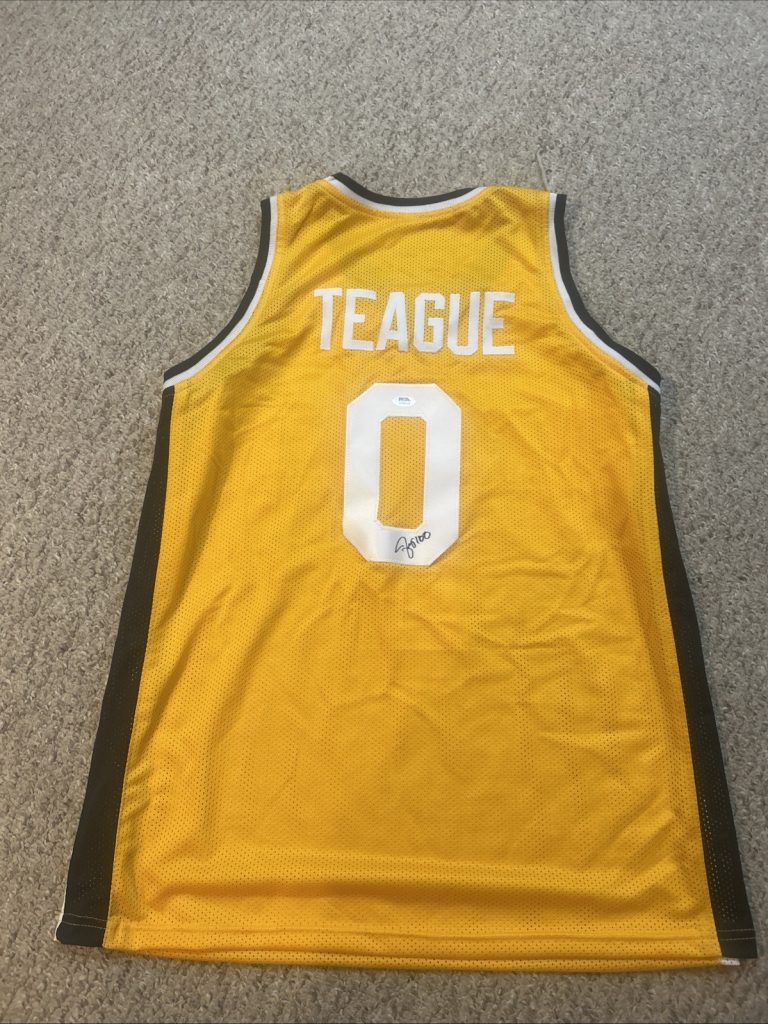 WAKE FOREST DEMON DEACONS- JEFF TEAGUE SIGNED AUTOGRAPH JERSEY PSA COA NBA STAR