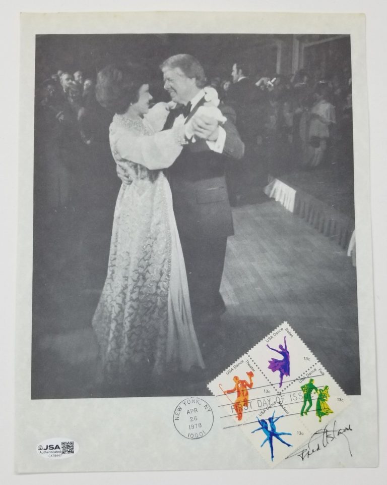 Fred Astaire hand SIGNED 1978 Jimmy Carter First Day Cachet USA Dance JSA COA