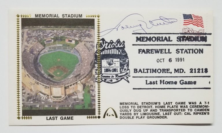 Johnny Unitas SIGNED Orioles Last Home Game First Day Cover FDC Envelope JSA COA