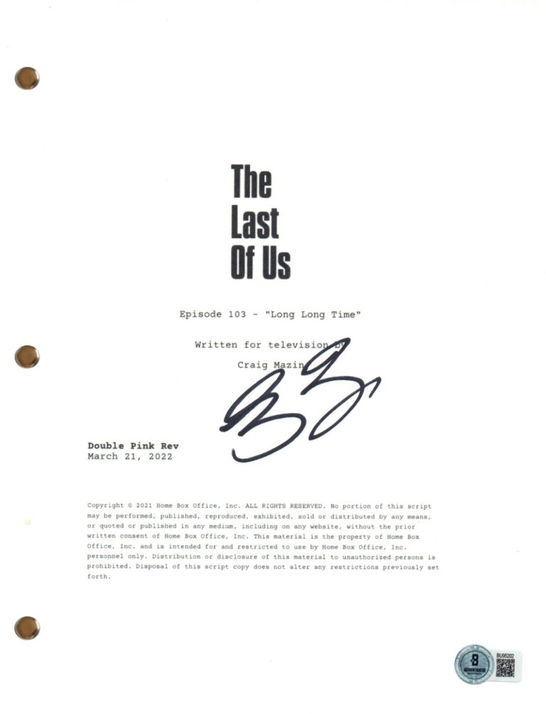 Craig Mazin Signed The Last of Us Autograph Full Episode Script Screenplay BAS