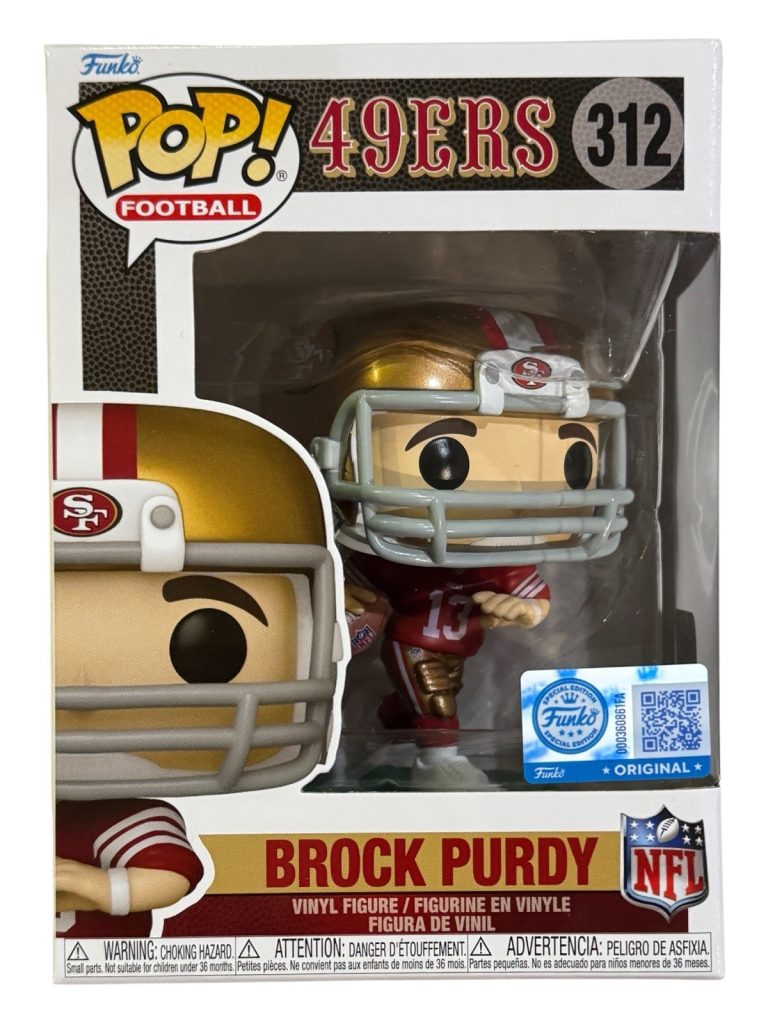 Funko POP! Football Brock Purdy #312 San Francisco 49ers Exclusive + Protector