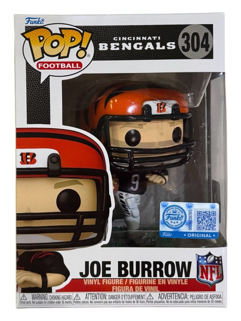 Funko Pop! Football Joe Burrow #304 Exclusive Cincinnati Bengals NFL + Protector