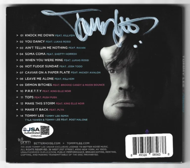 Tommy Lee of Motley Crue REAL hand SIGNED Andro CD #1 JSA COA Autographed