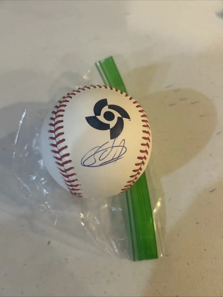 SANDY ALCANTARA SIGNED AUTOGRAPH WBC BASEBALL ROMLB JSA COA BALL MIAMI MARLINS