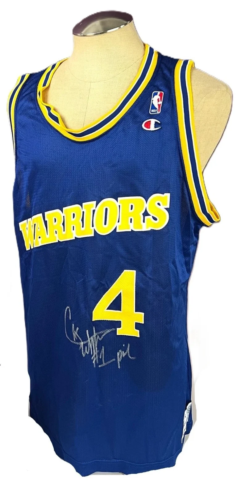 Chris Webber Signed Auto Rookie Era Golden State Warriors Jersey Beckett BAS NBA