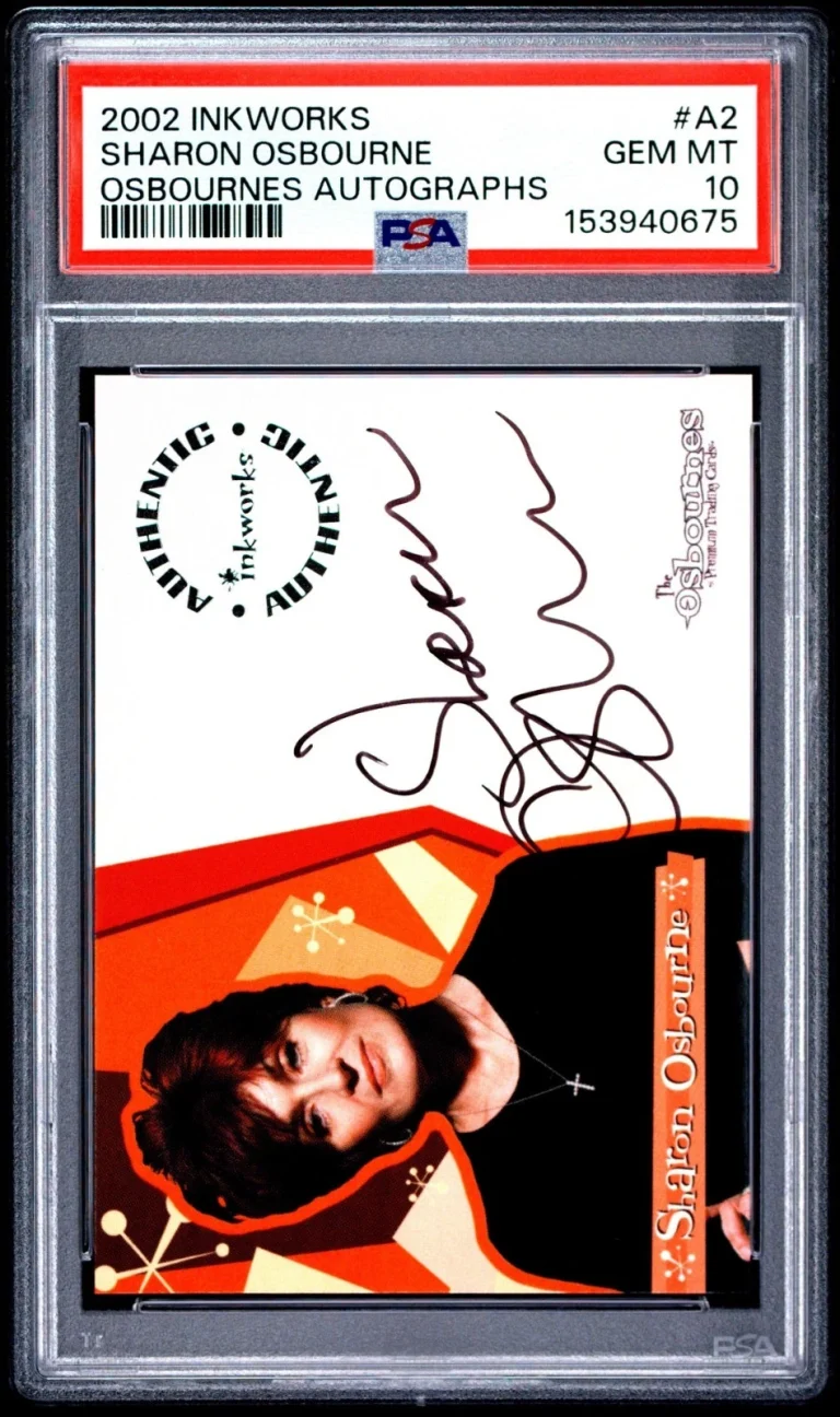 Sharon Osbourne Signed Auto 2002 Inkworks Osbournes #A2 PSA Gem Mint 10 POP 2