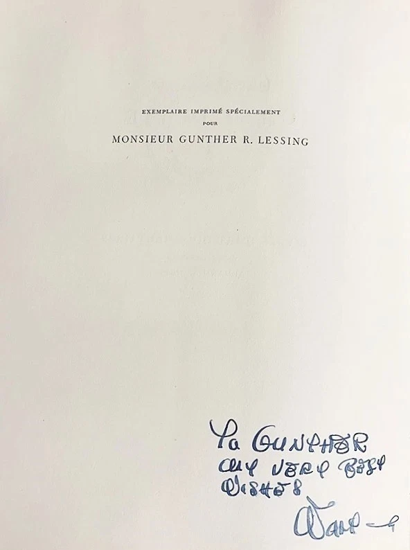 Walt Disney Signed Auto Lions D'Afrique Book Gunther Lessing Mickey JSA GRAD