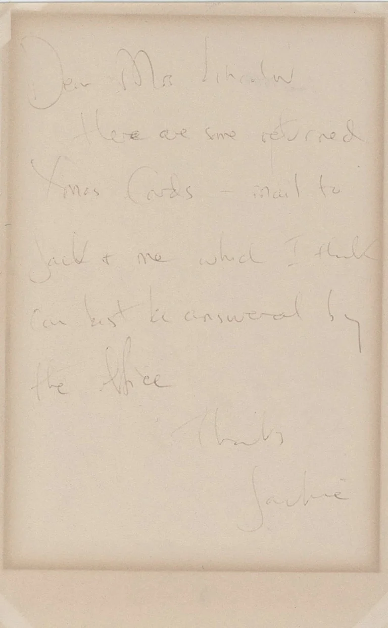 Jacqueline Kennedy Signed Auto Handwritten Letter First Lady United States GRAD