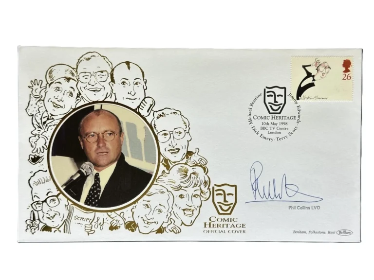 Phil Collins Signed Auto 1998 First Day Cover PSA DNA Near Mint Genesis Singer